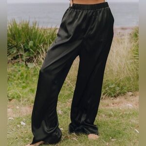Daily Drills Black Silk pant